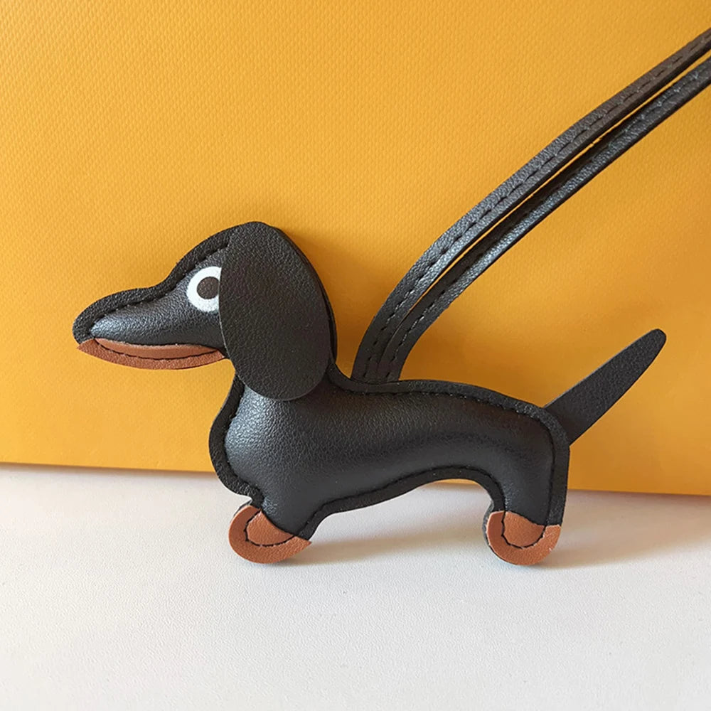 Björn nyckelring PU-läder mini väska charm söt gåva accessoar