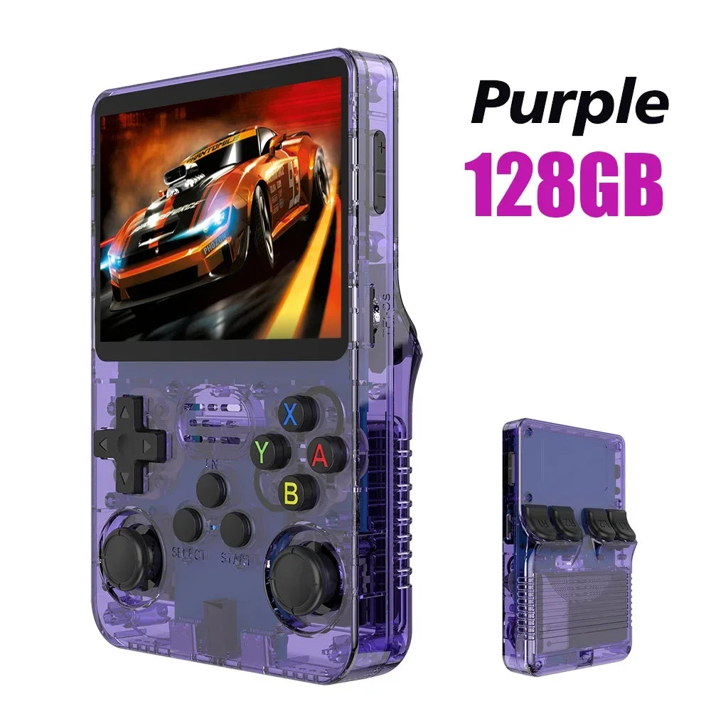 Portable R36S Retro Handheld Video Game Console - 3.5" IPS Screen, 64GB Storage, Linux System