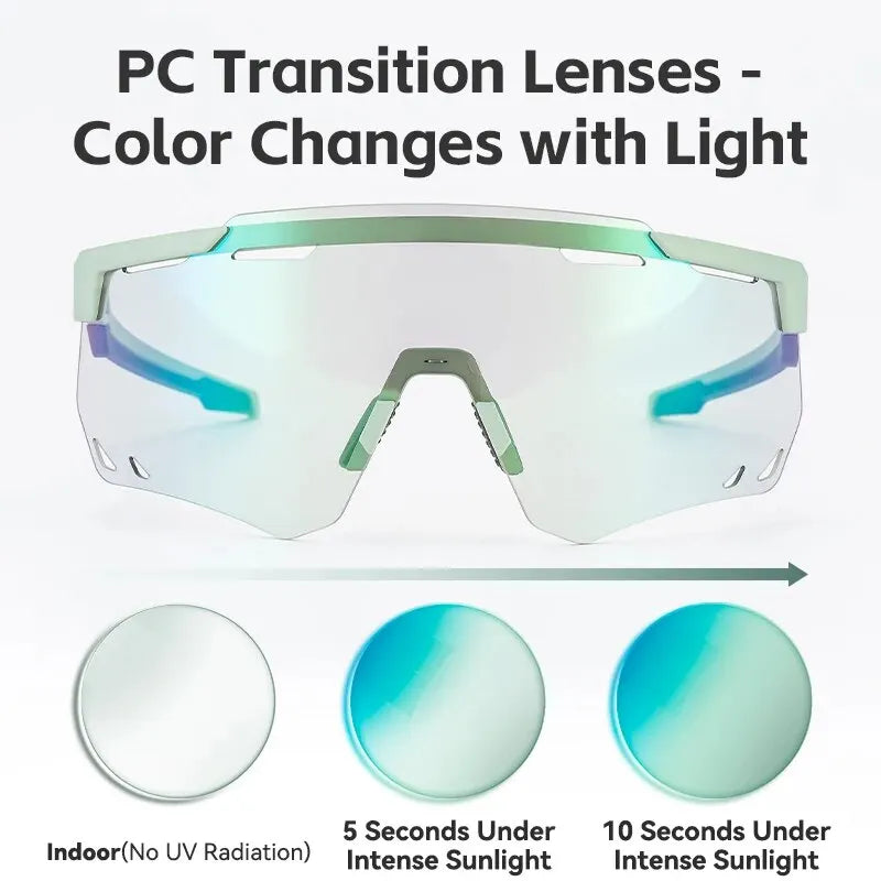 Gafas de ciclismo unisex MTB carretera lentes polarizadas fotocromáticas UV400, tendencia otoño 2026, protección ocular para todo clima