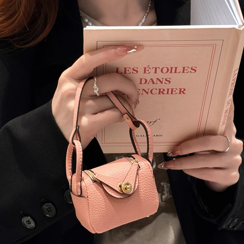 1+1 Free Birkin Inspired Mini Hand Bag - Leather Fashion Bag Charm
