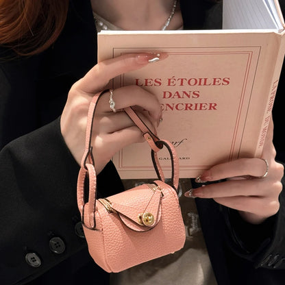 1+1 Free Birkin Inspired Mini Hand Bag - Leather Fashion Bag Charm
