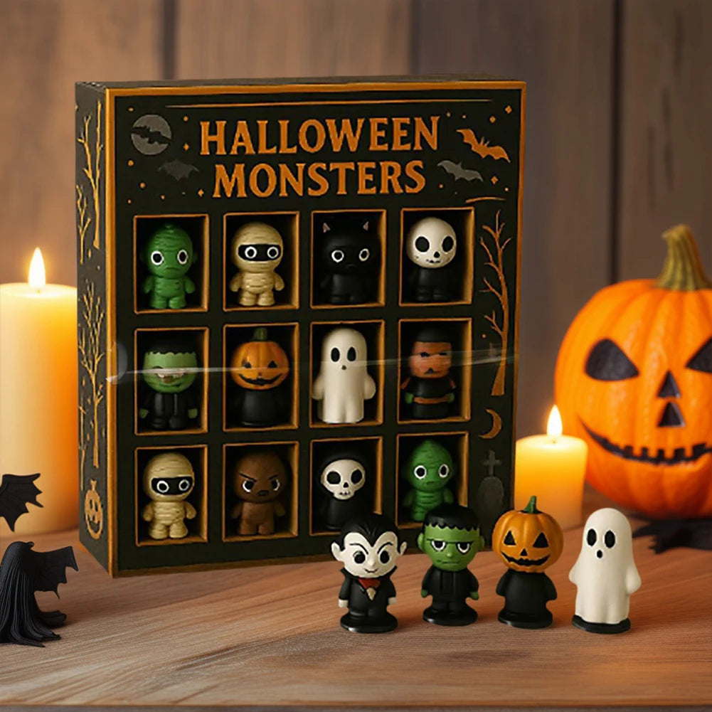 Calendario de Adviento de Halloween 12 Muñecas Mini Espeluznantes 2025