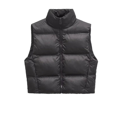 Insulating Women’s Puffer Vest - Oversized Quilted Cotton