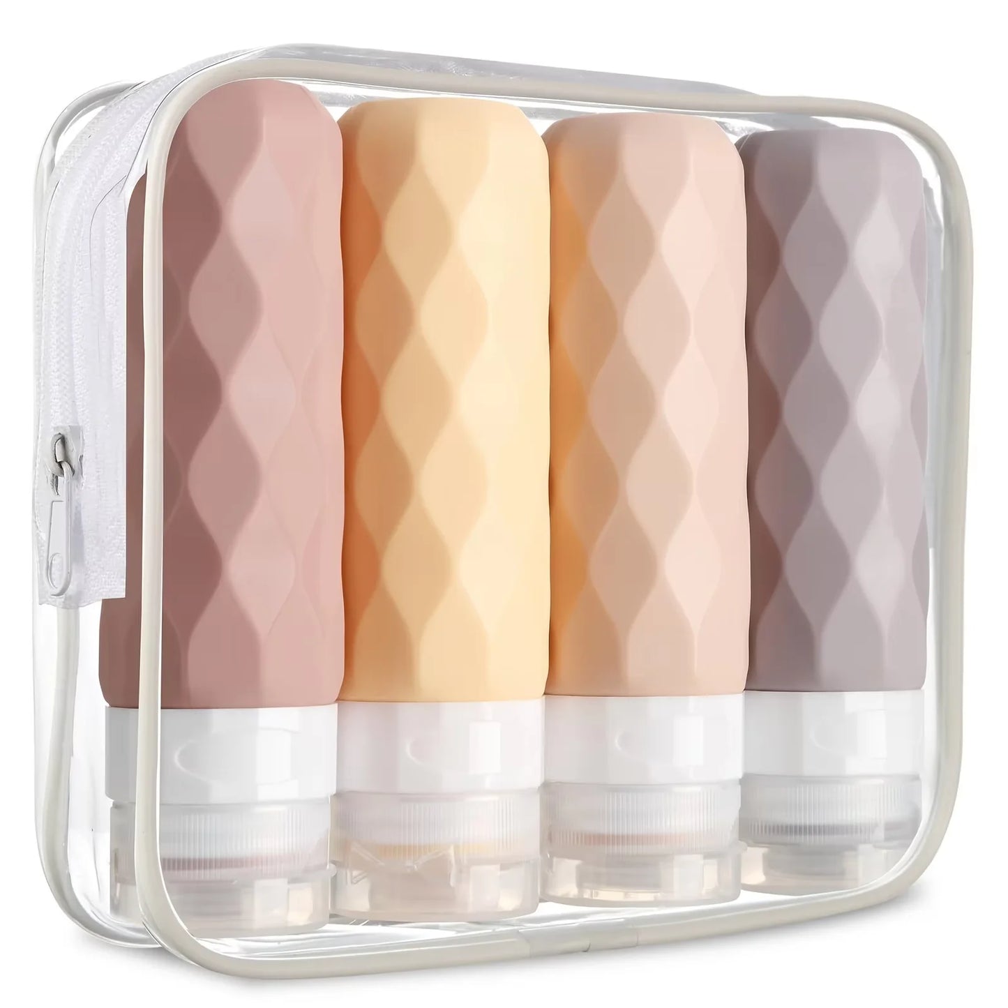 Silicone Travel Bottles Set Leakproof Refillable Squeeze Containers For Shampoo Conditioner Lotion 90ml