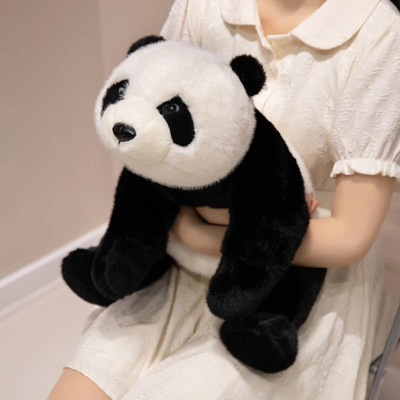 Poupée en peluche panda bébé réaliste et lestée Cadeau de Noël