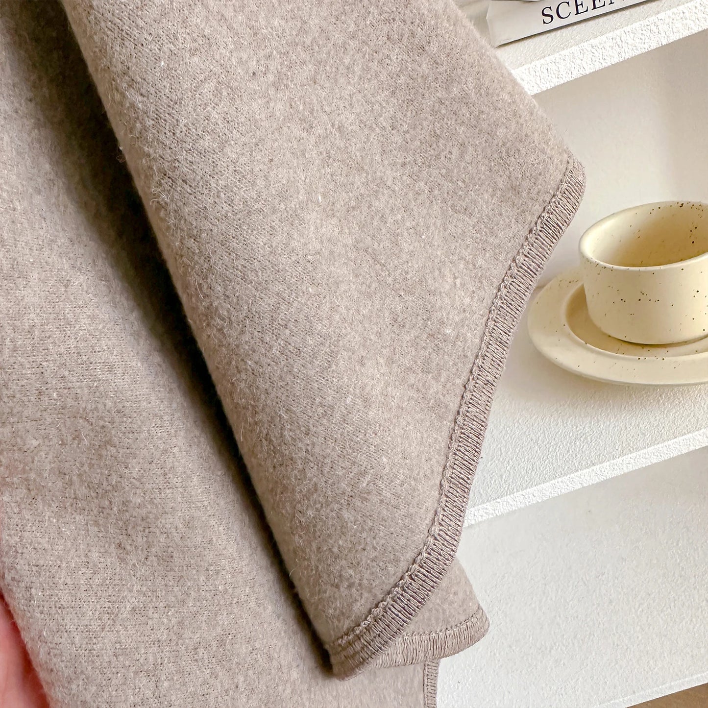 Warm Womens Poncho - Draped Cape Knot, Cashmere Pashmina