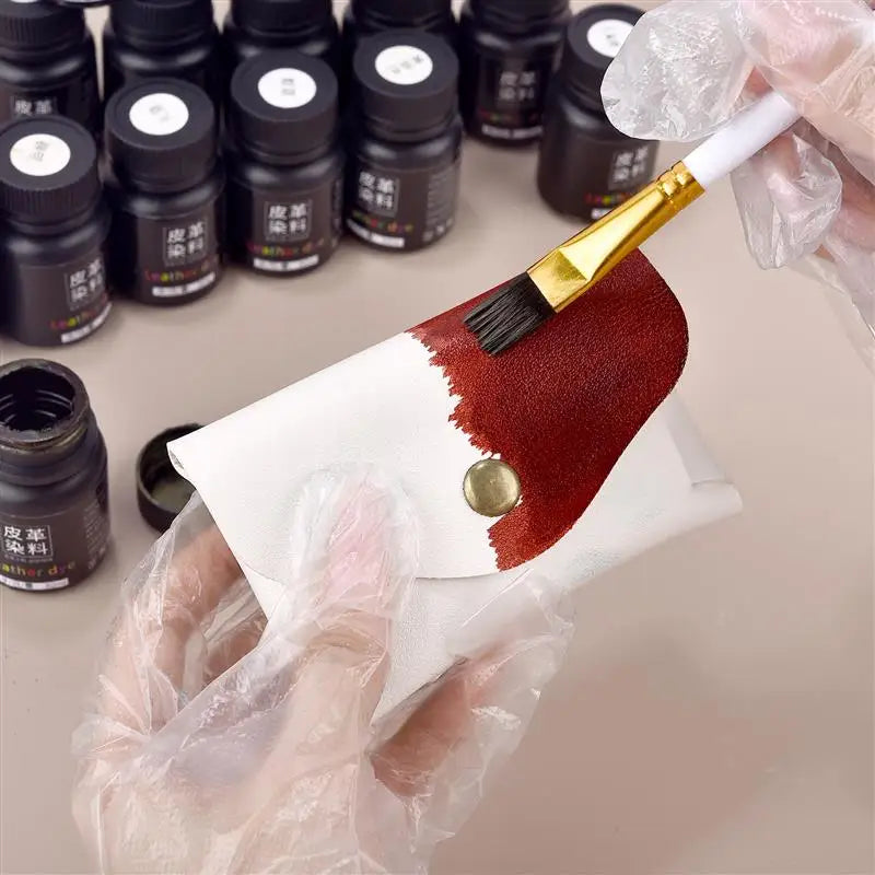 Set de tintes para cuero para manualidades DIY - tendencia otoño 2026, kit de tintes ecológicos para proyectos