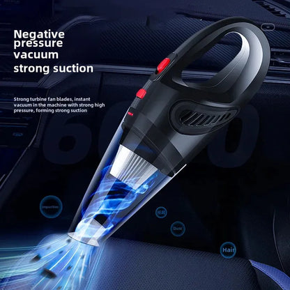 Aspirapolvere Portatile Wired ad Alta Potenza - Ricarica USB, Uso Doppio Secco/Bagnato