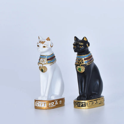 Statua mini gatto dea egizia in resina decorazione per casa e giardino idea regalo retrò