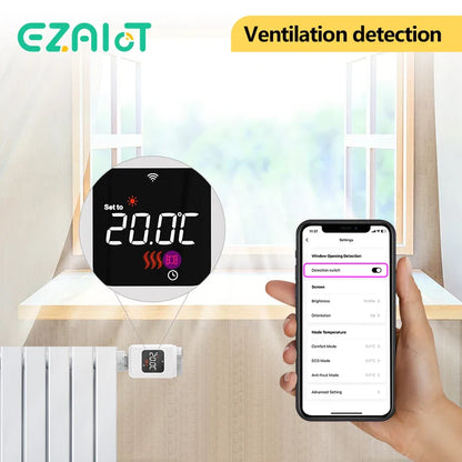 Smart WiFi Thermostatic Radiator Valve – App Control and Voice Assist, Alexa and Google Home 4-Pack Fall 2025