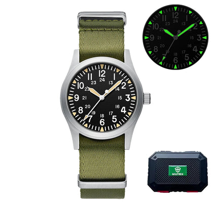 Militær Quartz Feltur 37mm Safir Efterår 2025