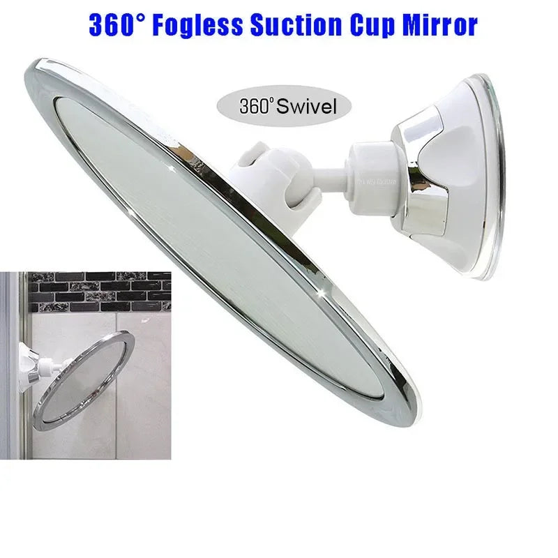 Makeup Mirror Fogless Suction Cup 6 Inch 360 Rotation Shower Bathroom Mirror Fall 2025 Fog Free Grooming