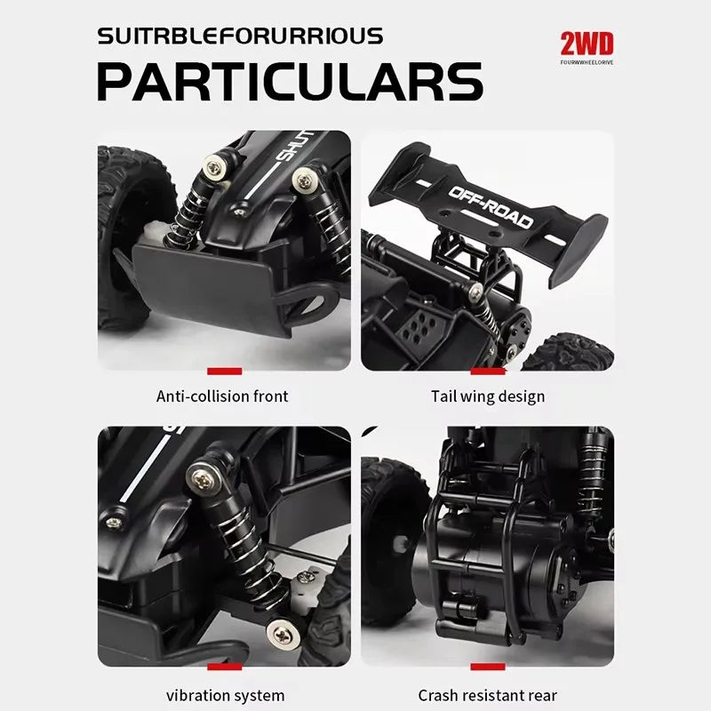 Remote Control Car Drift 1:16 Off Road Alloy Truck 2.4G Radio LED Lights High Speed Fall 2025 Gift For Kids