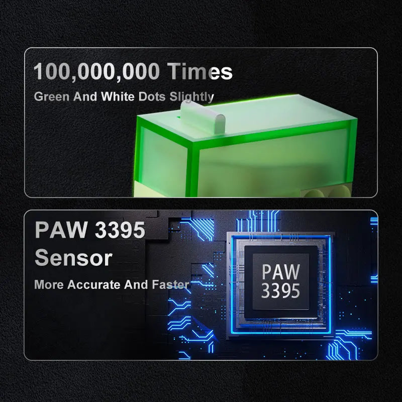 Souris de jeu Recharge magnétique Ergonomique Légère Sans fil