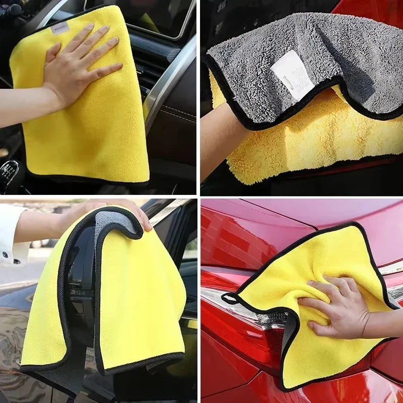 Car Microfiber Towels Double Layer Detailing Cloth Fall 2025 Soft Highly Absorbent Drying Towel