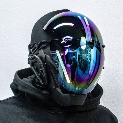 Punk Mech Technology PVC Full-Face Cosplay Mask Halloween Carnival Party Prop 2026