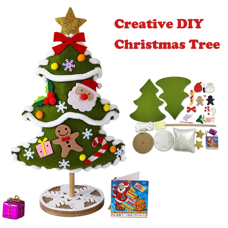 Kit fai da te per albero di Natale per bambini: divertenti decorazioni fatte a mano e puzzle da regalare per le feste