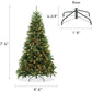 Realistic Pre-Lit Green Spruce Christmas Tree - Artificial Holiday Decor with Sturdy Metal Stand and 550 UL White Lights