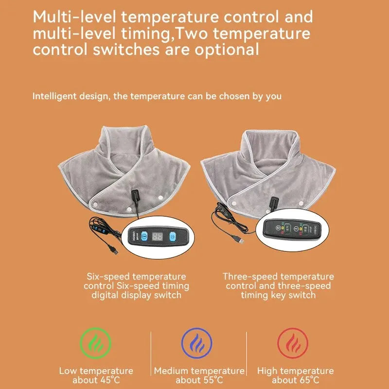 Neck Shoulder Heating Massager Infrared Vibration Therapy Pad – Pain Relief 2026