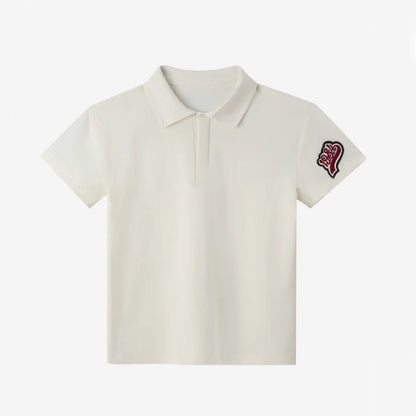 Soft Unisex Kids' Clothing - Patchwork Pinstripe Summer Outfit, Cotton-Polyester, Casual Family Wear