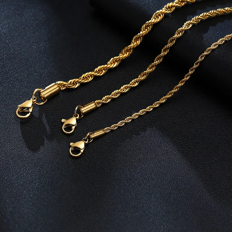 Edelstahlseilkettenarmband gedreht Singapur