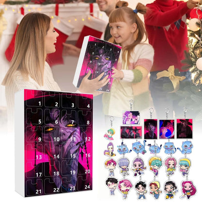 Kpop adventskalender 24 dagen demonjagers sleutelhanger cadeau