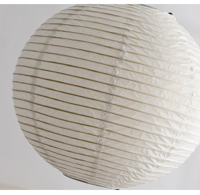 Japandi Pendant Lamp Wabi Sabi Rice Paper Round LED Dimmable