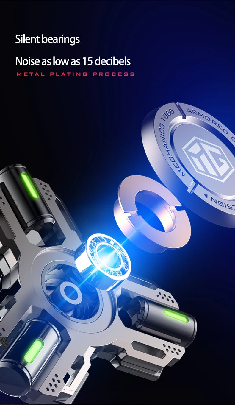 Glow Fidget Spinner Alloy EDC Long Spin Stress Relief