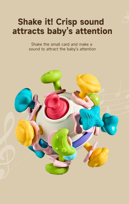 Baby Teether Rattle Hand Grip Sensory Ball Toy Newborn