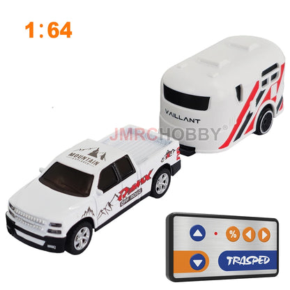 Alloy RC Car with Trailer - 2.4GHz Remote Control Mini Vehicle for Kids & Adults