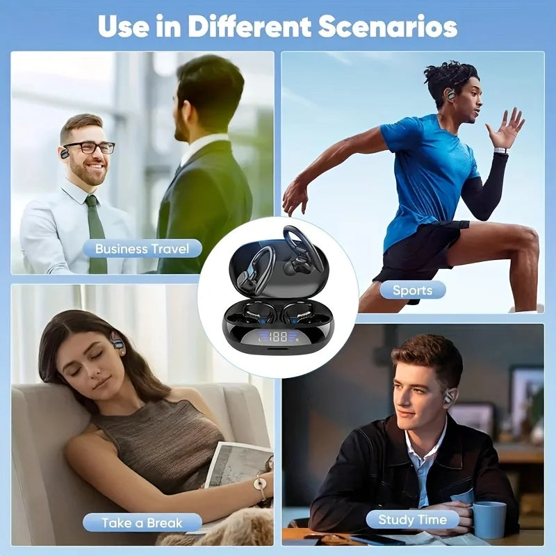 Auriculares de traducción AI inalámbricos con gancho para la oreja Bluetooth