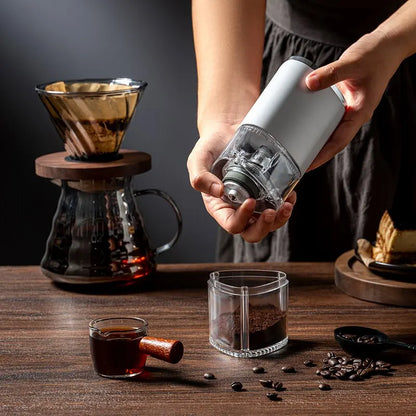 Kaffekvern USB C oppladbar bærbar elektrisk kvern med keramisk kjerne, fersk hjemme espresso høst 2025