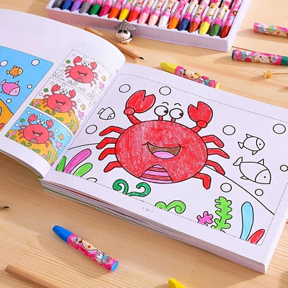 Coloring Book For Kids 48 Page Doodle Sketchbook With Colorful Cartoon Animals Early Learning Back To School 2025 Gift
