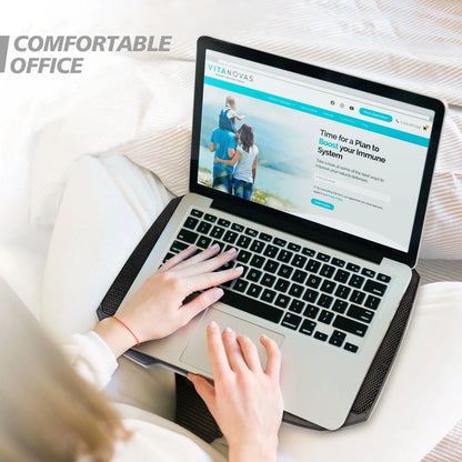 Laptop Cooling Pad with 5 Quiet Fans, Adjustable Height & Phone Holder - Compatible with 12-15.6 Inch Laptops