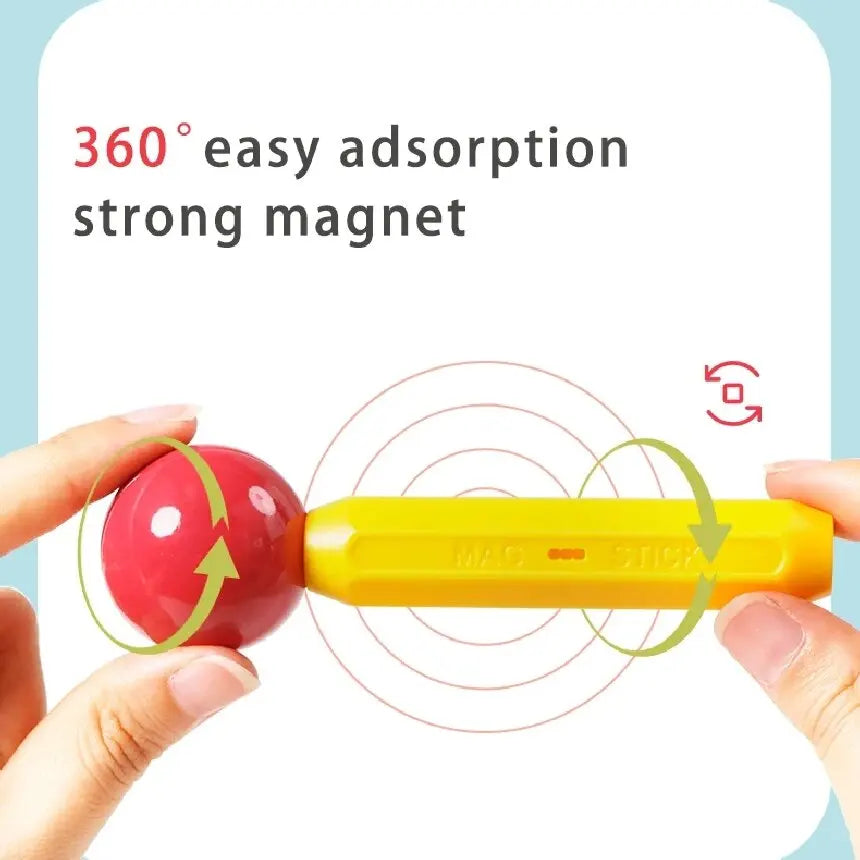 Magnetic Building Blocks Set - Kids Educational Toy with Magic Magnet Sticks & Balls for Creative Play, Ideal Gift for Boys and Girls