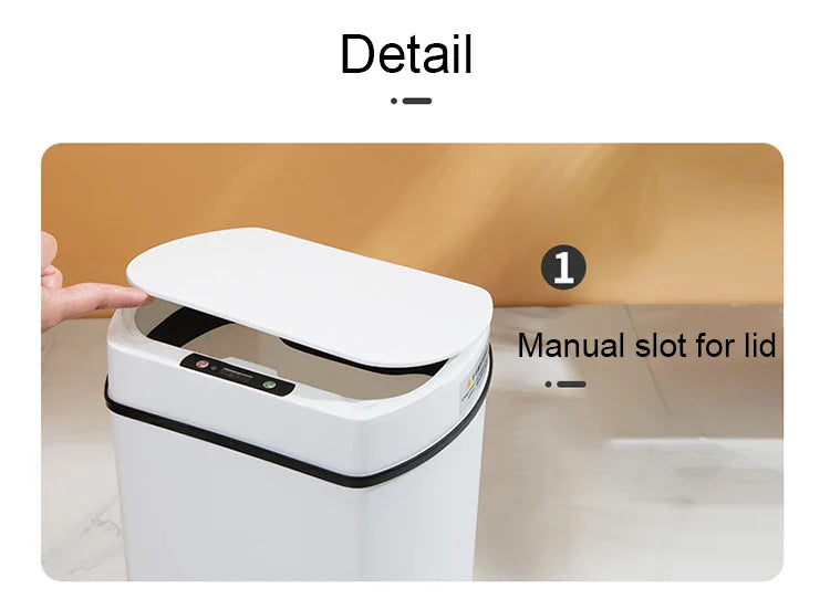 Smart Sensor Trash Can Rectangular Kitchen Bathroom