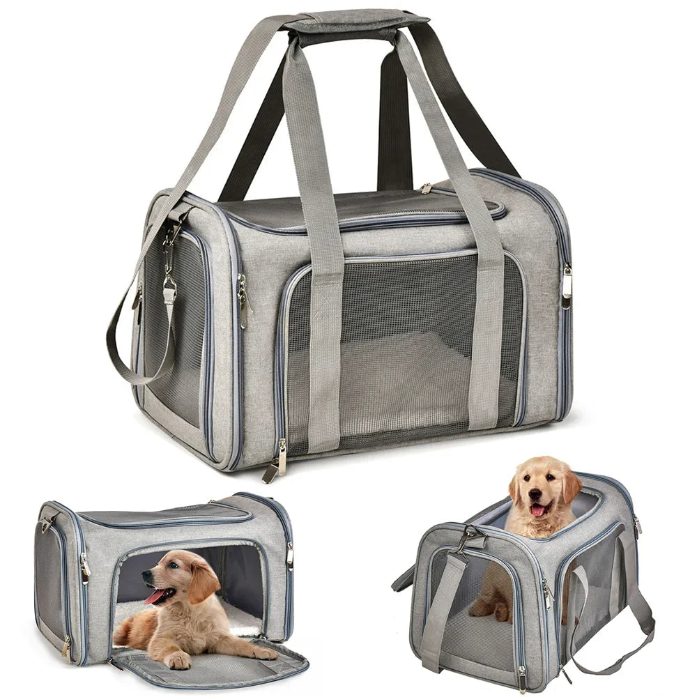 Dog Carrier Soft Side Backpack Pet Carrier Airline Approved Travel 2025 Breathable Hands Free Comfort