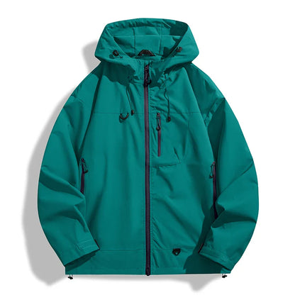 Waterproof Unisex Windbreaker - Hooded Single-Layer, Hiking