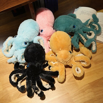 Jouet Poulpe en Peluche Coussin Créature Marine Réaliste en Peluche