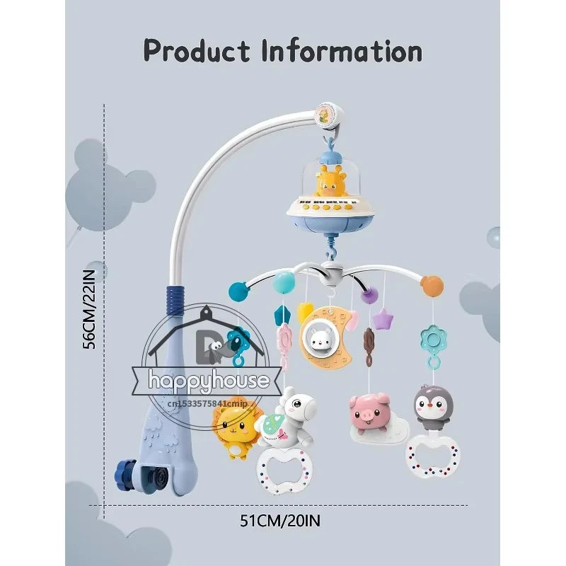 Muzikale Wieg Mobiel Pasgeboren Sensorische Speelgoed Lichtprojector