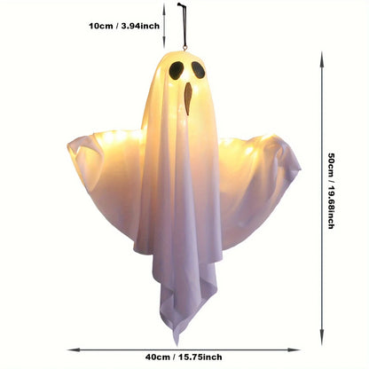 LED Halloween Ghosts 3 Piece 20 Inch Hanging Outdoor Decor Fall 2025 Warm Glowing Battery Powered Yard Display