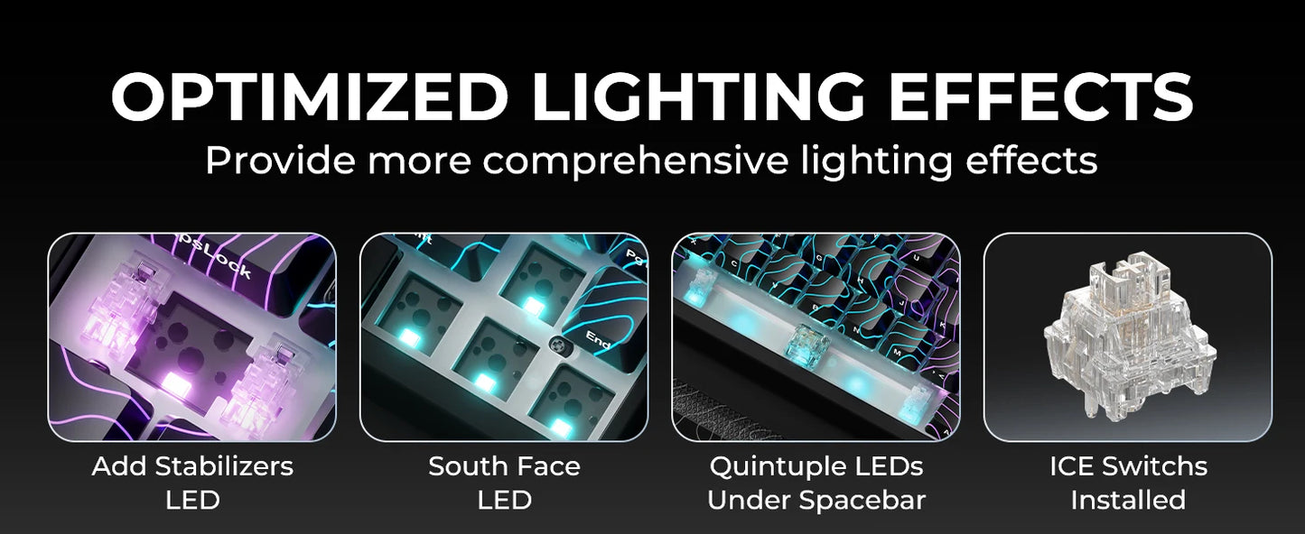 Mechanisch Toetsenbord M67 67 Toetsen Pakking Hot Swappable RGB