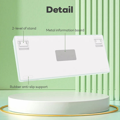 Teclado mecánico R75 junta 80 teclas RGB Hot Swap español