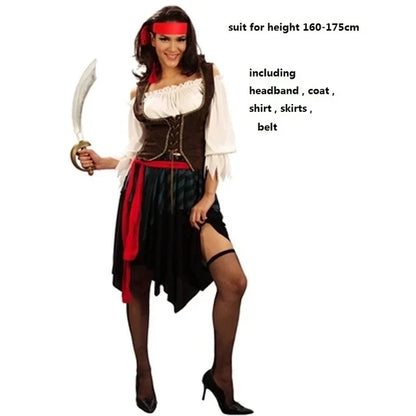 Pirates of the Caribbean Jack Sparrow Cosplay Costume Set for Men Women Halloween Carnival 2026