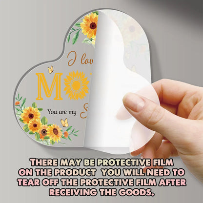 Acrylic Heart Plaque – Mother's Day Gift Transparent Heart-shaped Decoration Plaque