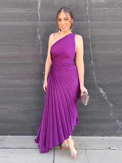 Variant image for Elegant White Satin Midi Dress for Women, Timeless Design for Parties and Special Occasions-57