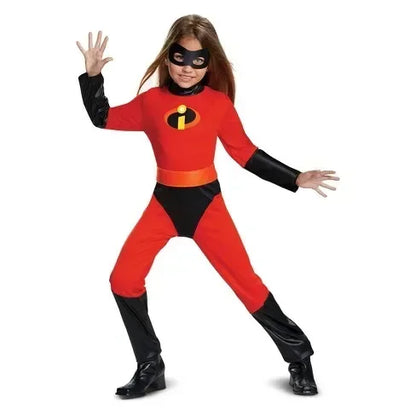 The Incredibles rood superheldencosplaypak en masker, complete set voor kinderen en volwassenen, Halloween 2026