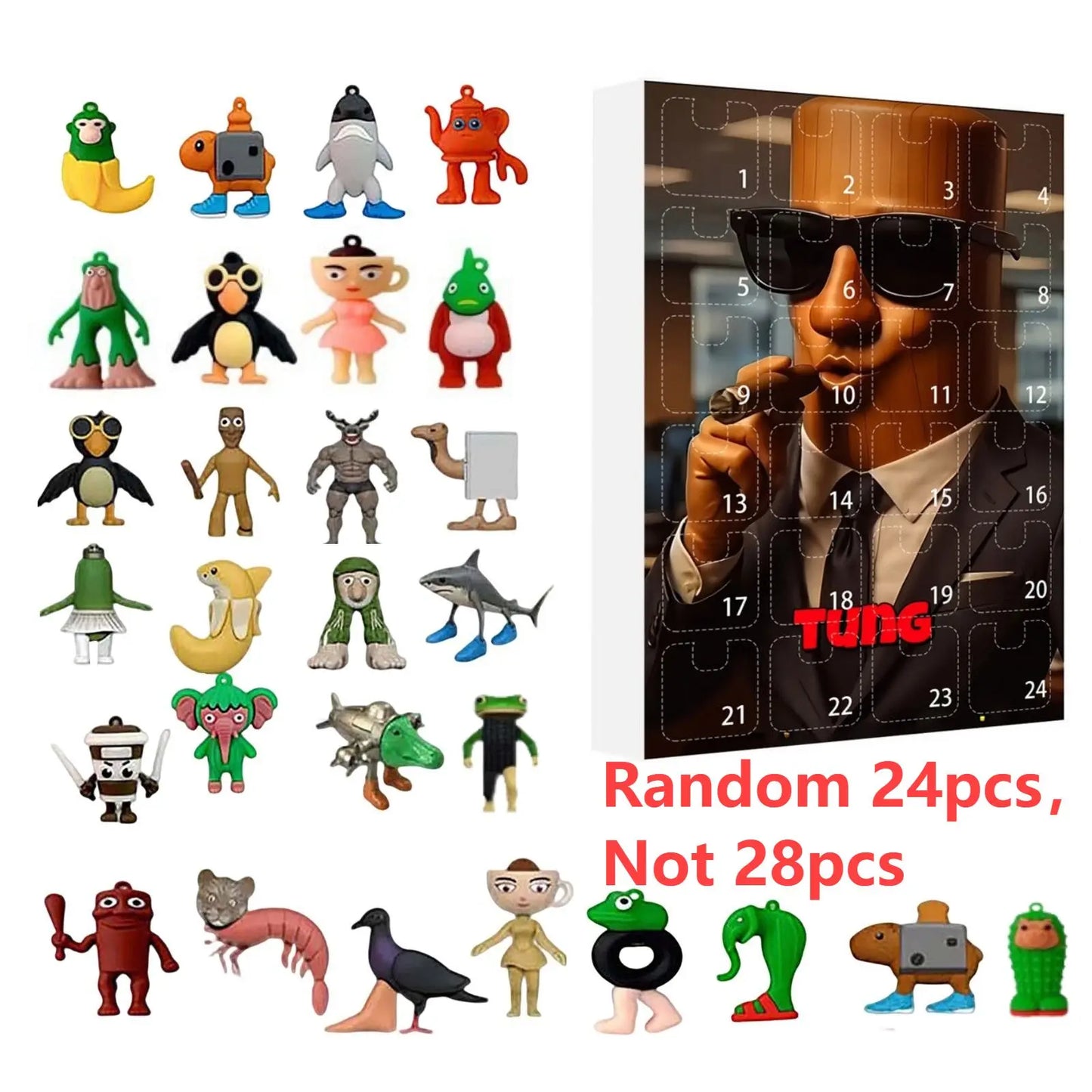 Calendario de Adviento 24 Días Recuerdo Navideño Italian Brainrot