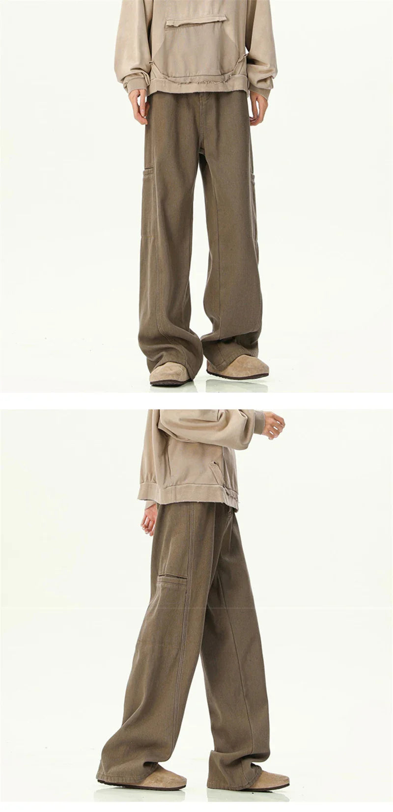 Oversized Mens Cargo Jeans - Wide Leg, Denim, Street