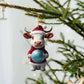 2D Acrylic Cartoon Cow Christmas Ornament - Fun Holiday Decoration, Cute Tree Pendant for Kids, Perfect Xmas Gift & Party Decor